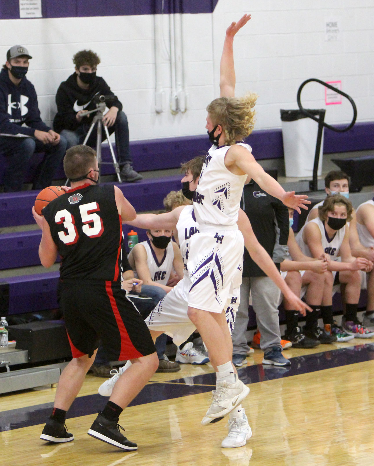 Winter at Lake Holcombe boys basketball 1-5-21